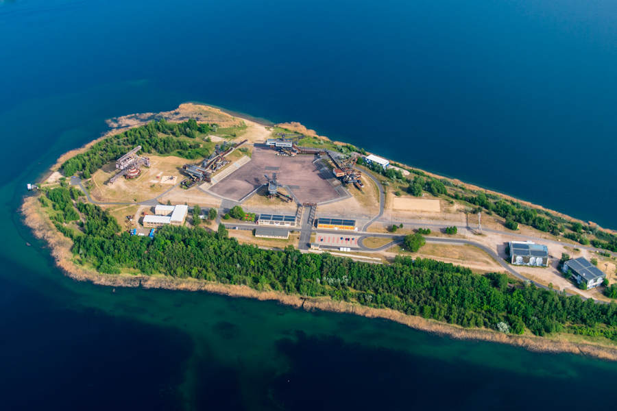 Blick auf Ferropolis  Blick auf Ferropolis